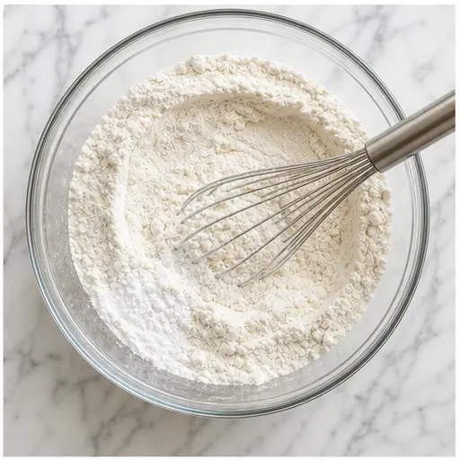 Step 2: Whisking dry ingredients together
