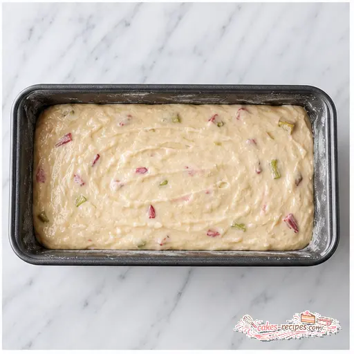 Step 4: Pouring batter into a loaf pan