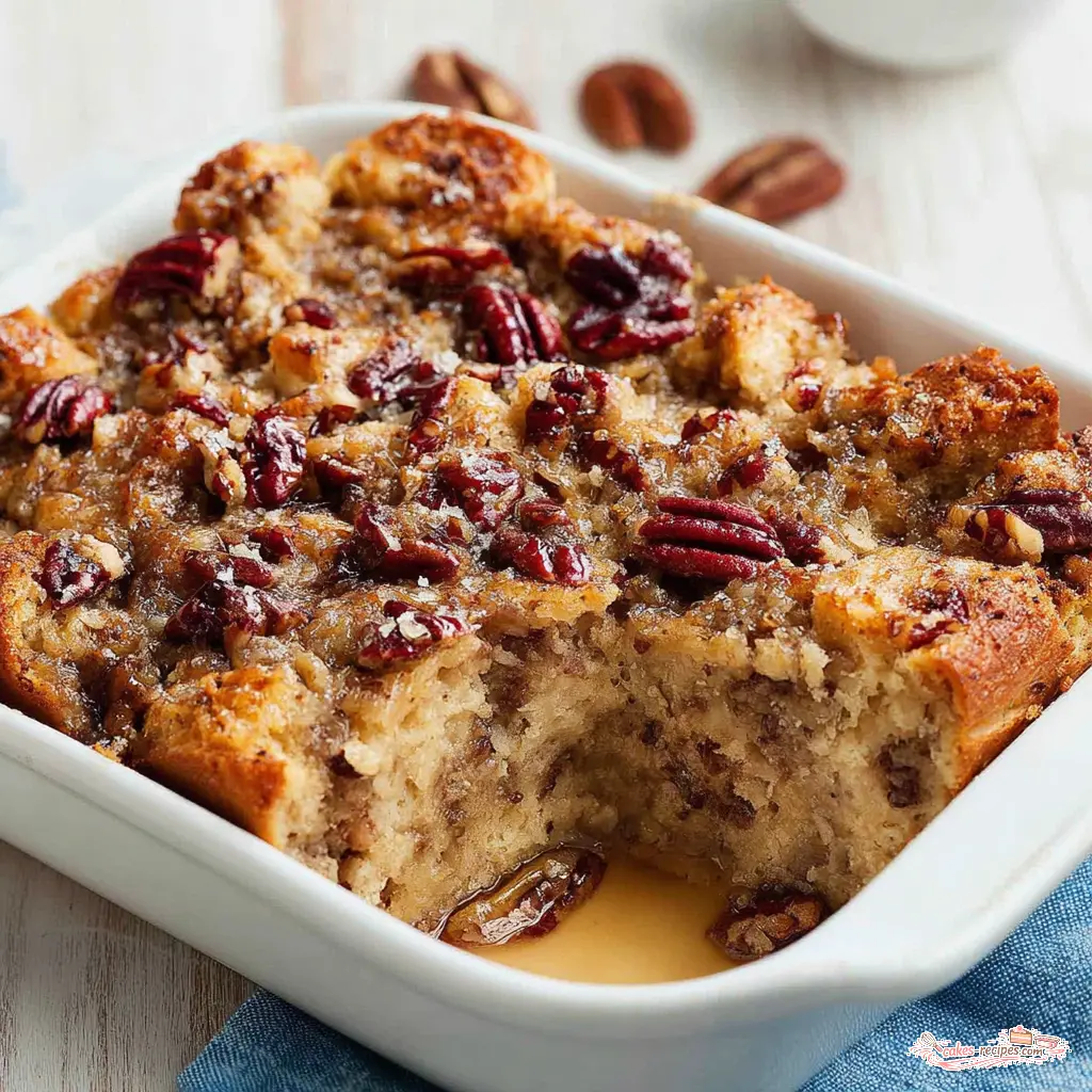 maple pecan bread pudding