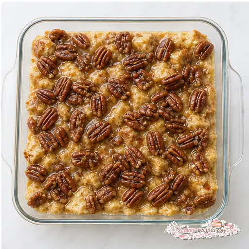 Step 4: Adding the pecan topping