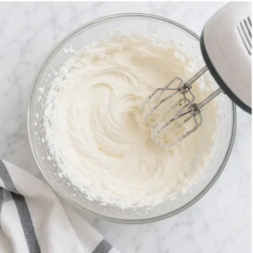 Step 3: Whipping marshmallow buttercream frosting