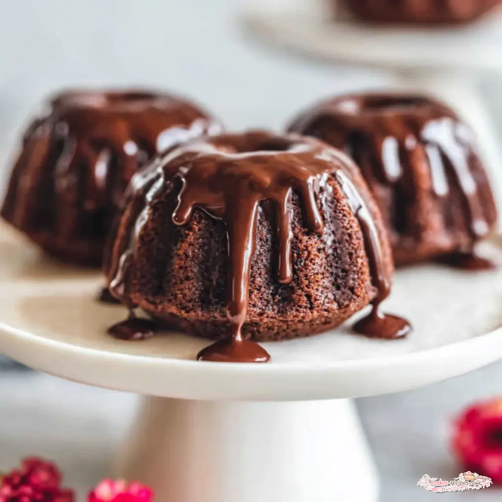 mini chocolate bundt cakes