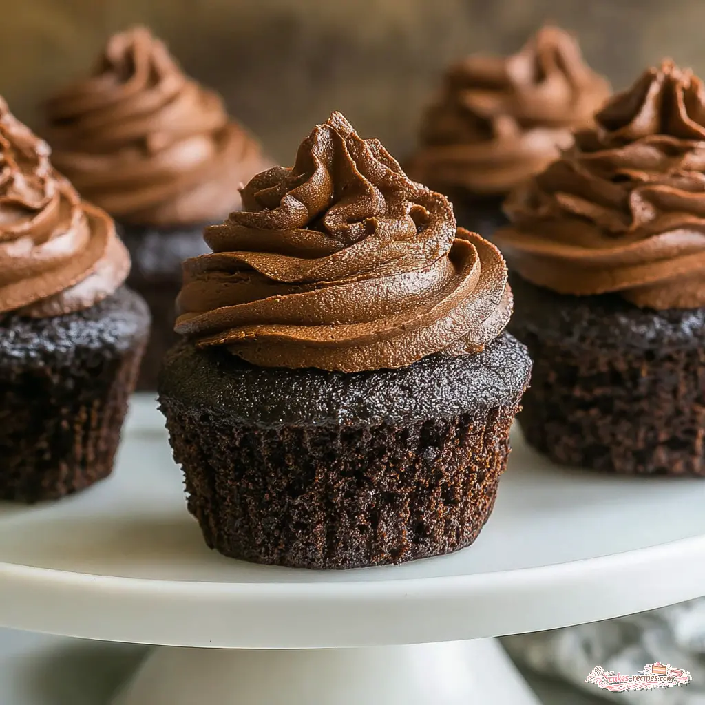 perfect chocolate cupcakes - final presentation