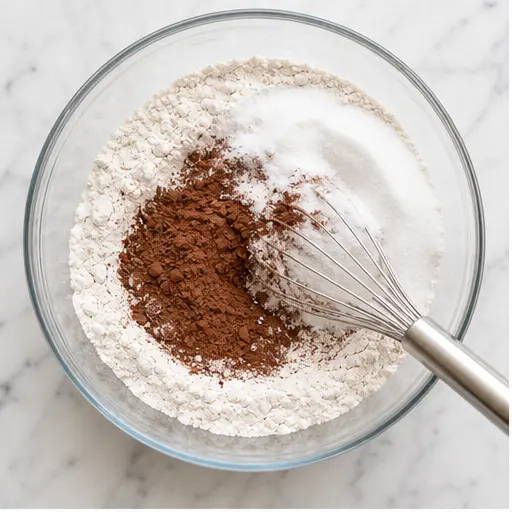 Step 1: Whisking dry ingredients together