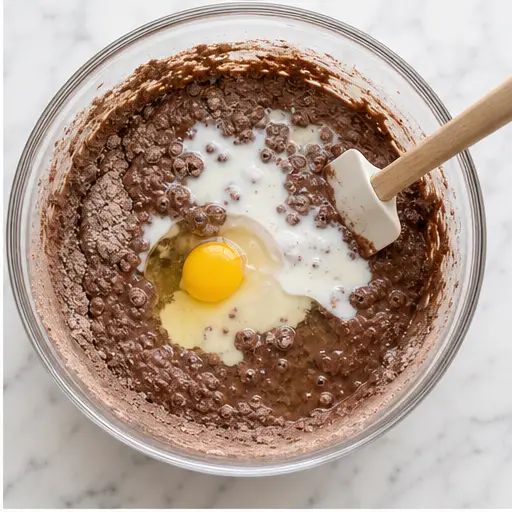 Step 2: Combining wet and dry ingredients