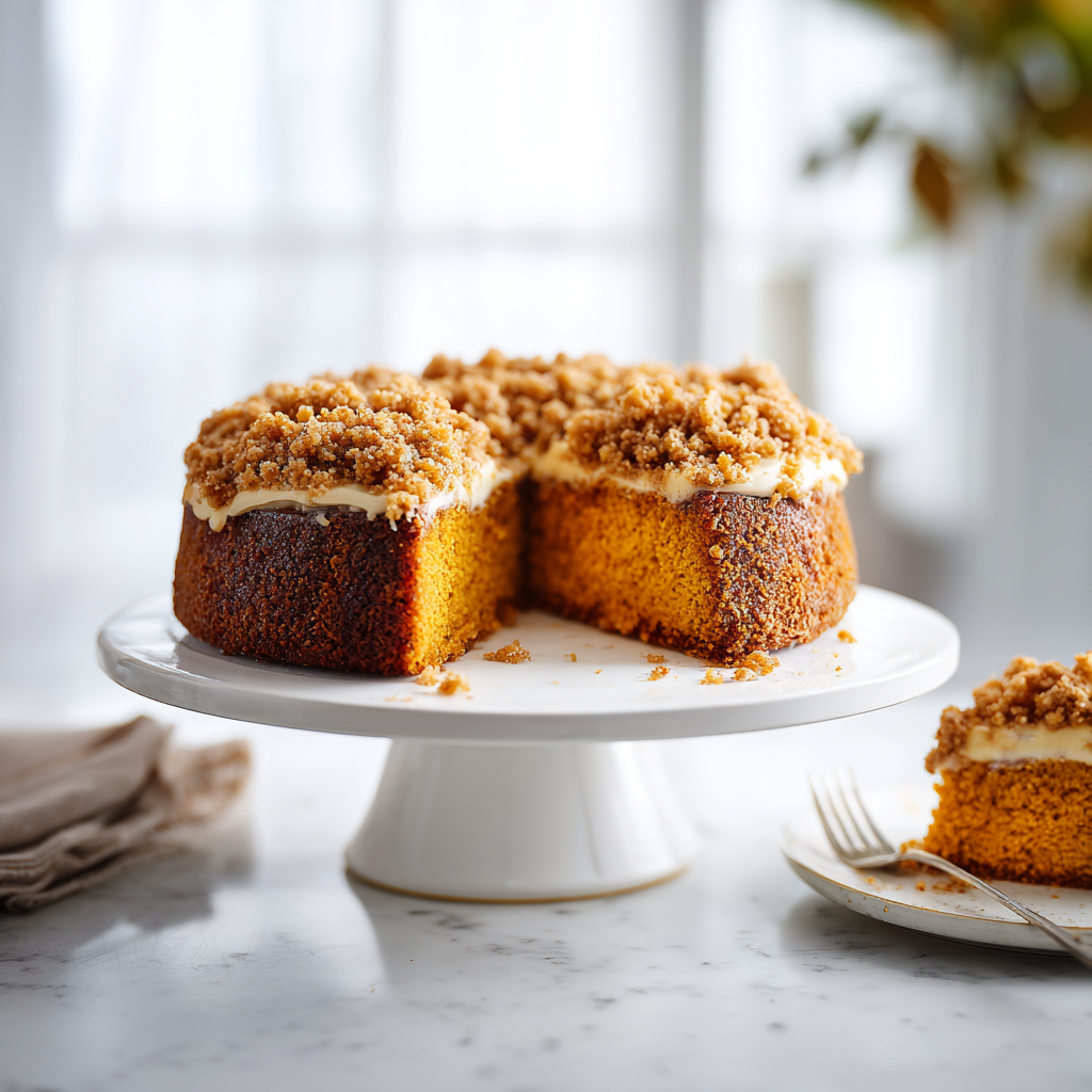 pumpkin coffee cake - final presentation