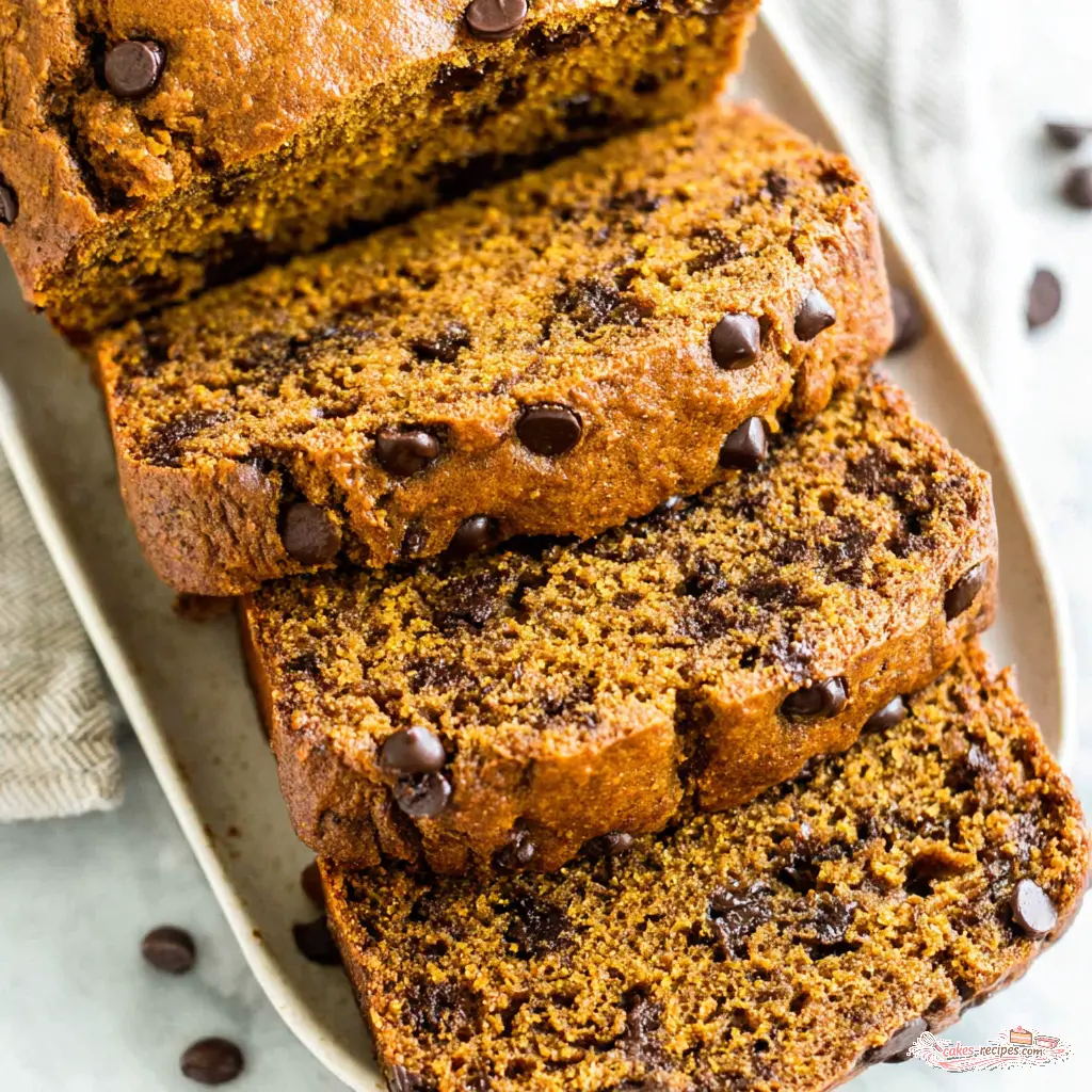 pumpkin chocolate chip bread