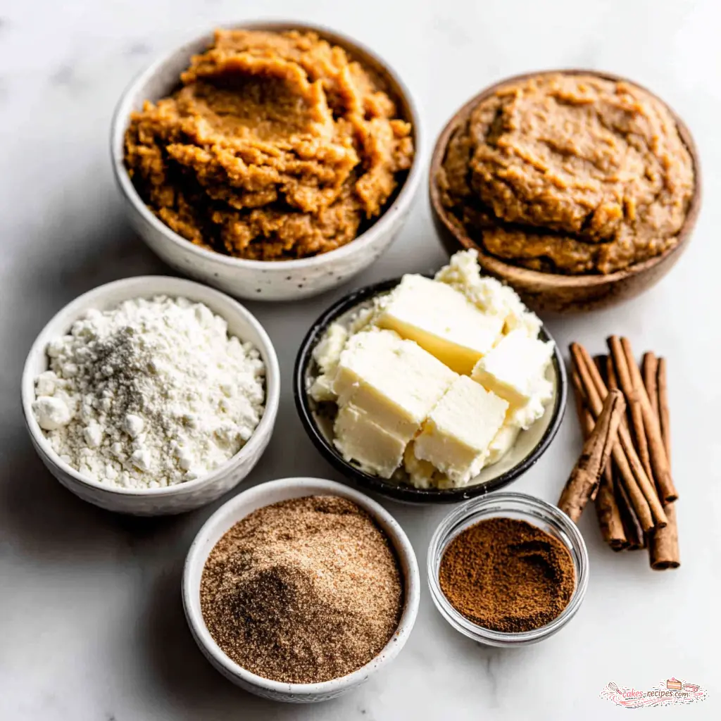 pumpkin cream cheese muffins - main ingredients