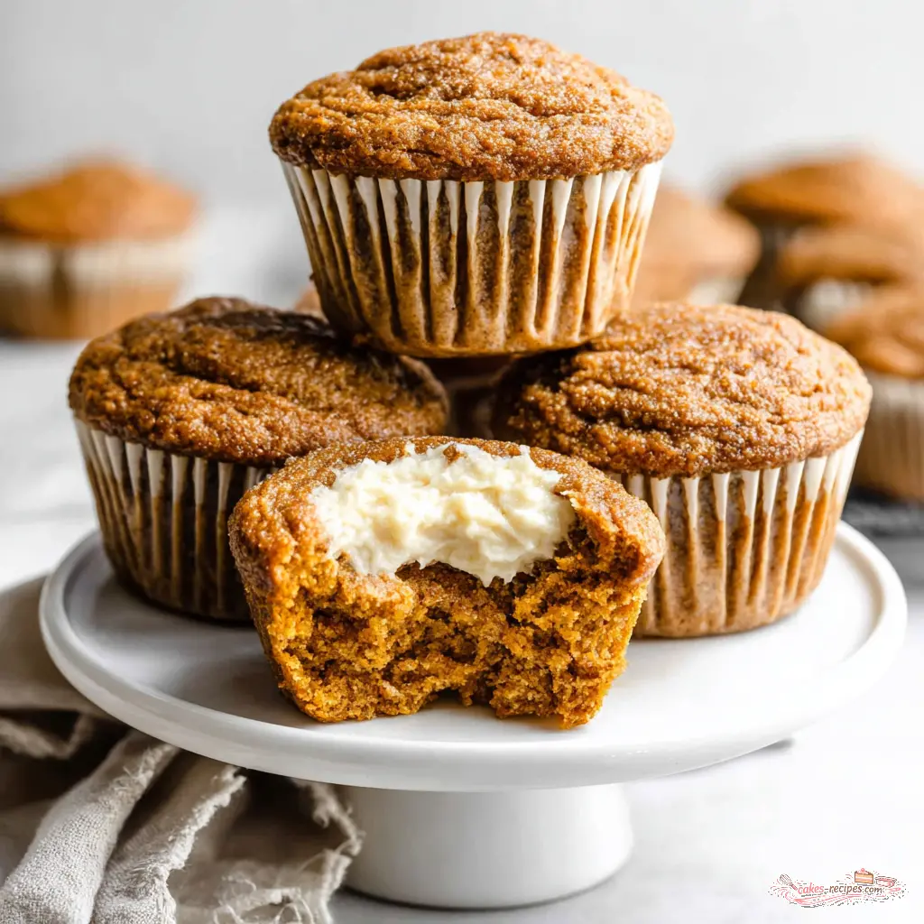 pumpkin cream cheese muffins - final presentation