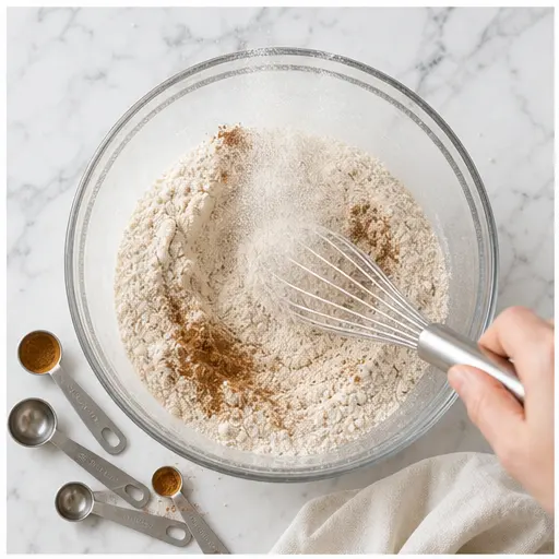 Step 1: Whisking dry ingredients
