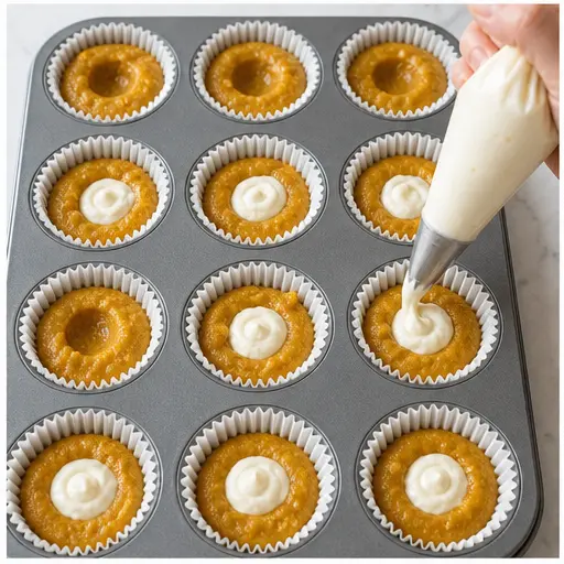Step 3: Piping cream cheese filling