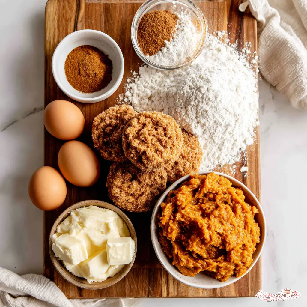 pumpkin streusel muffins - main ingredients