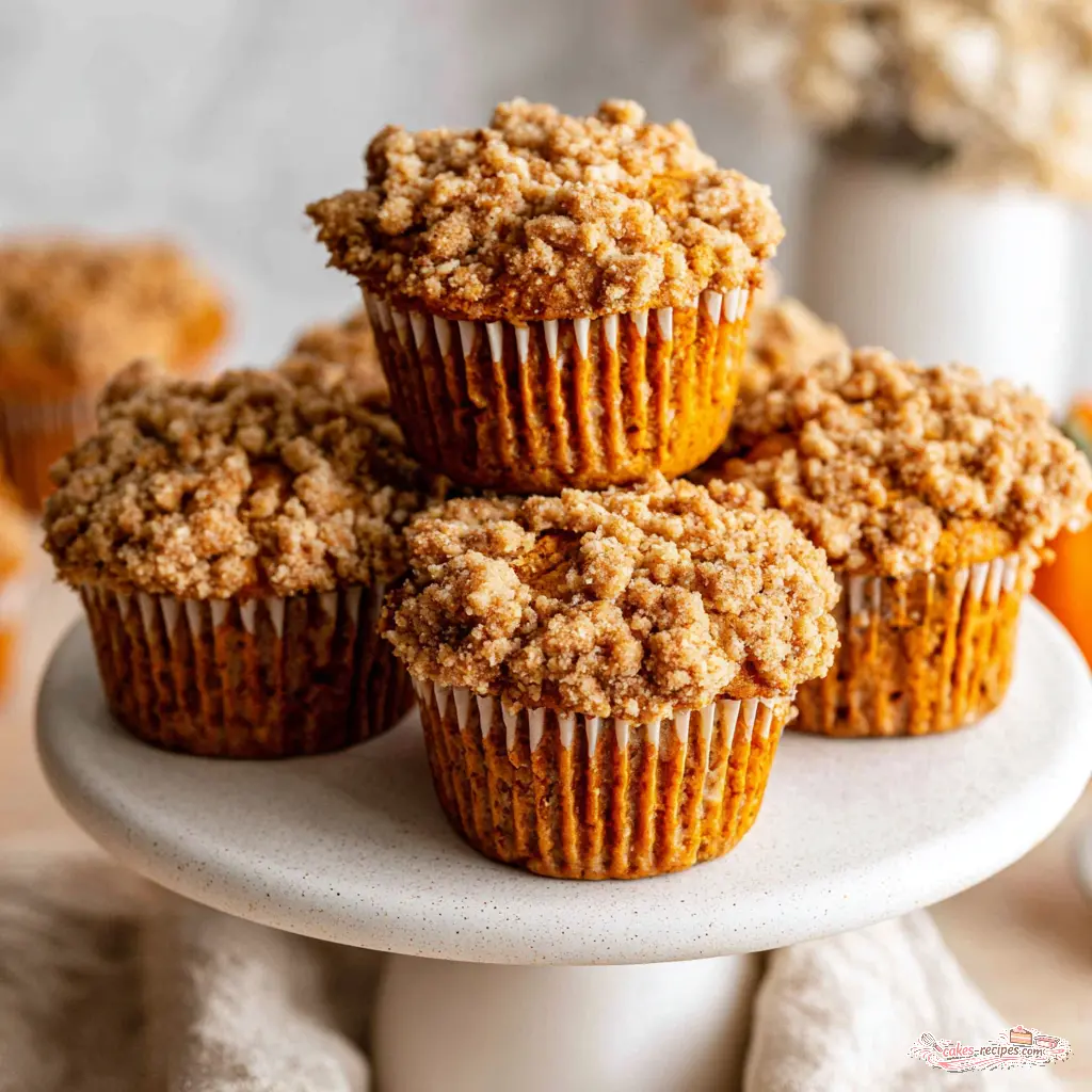 pumpkin streusel muffins - final presentation