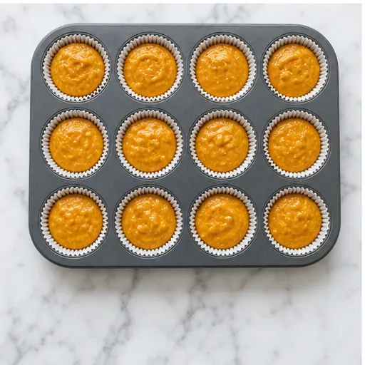 Step 3: Filling muffin cups