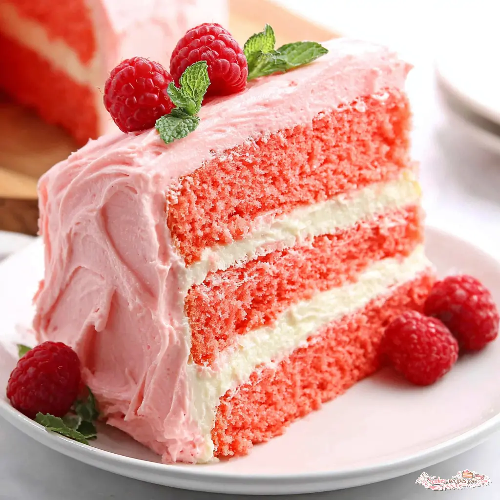 raspberry buttercream frosting - final presentation