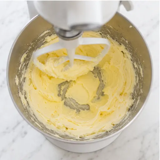 Step 3: Creaming softened butter until smooth