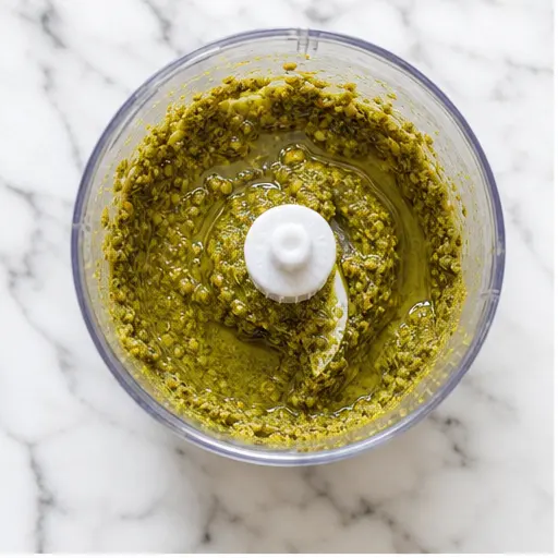 Step 1: Grinding pistachios for paste