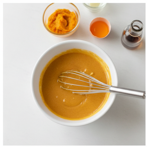 single serve pumpkin cupcake - step 1