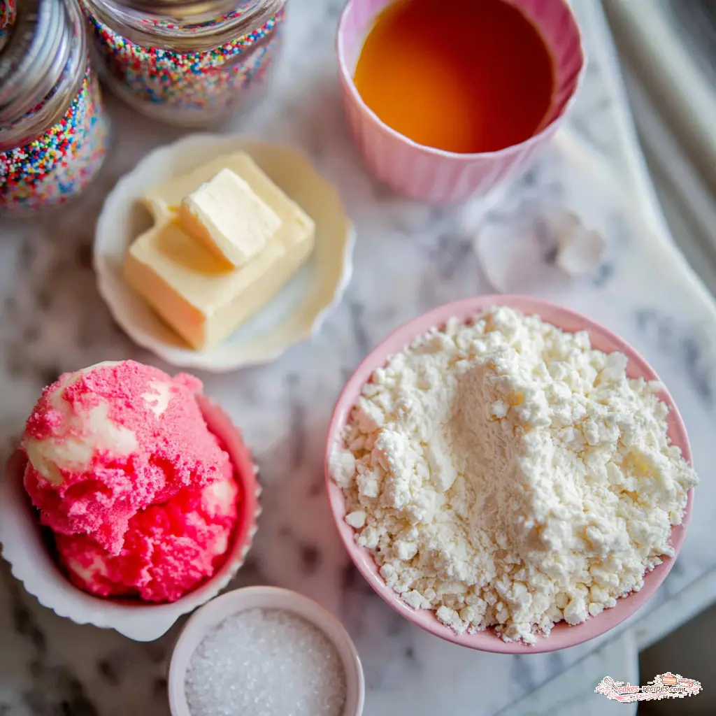 single serve vanilla cupcake - main ingredients