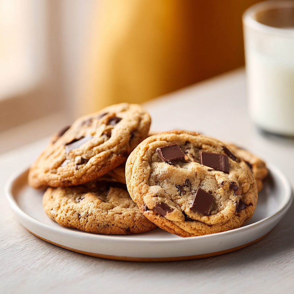 small batch chocolate chip cookies - final presentation