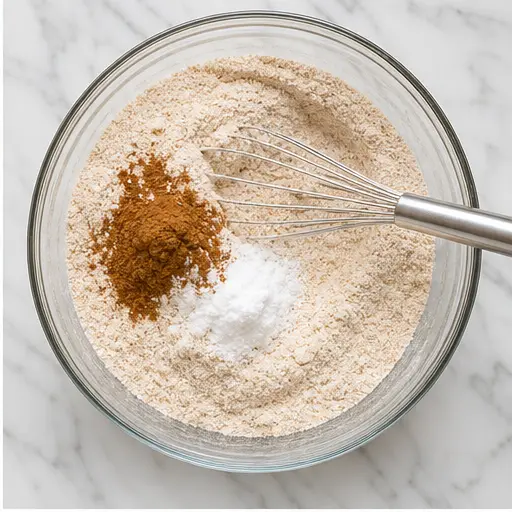 Step 2: Whisking dry ingredients together