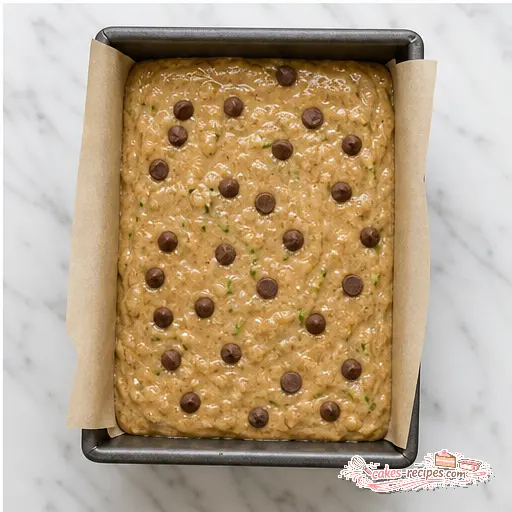 Step 4: Pouring batter into the loaf pan