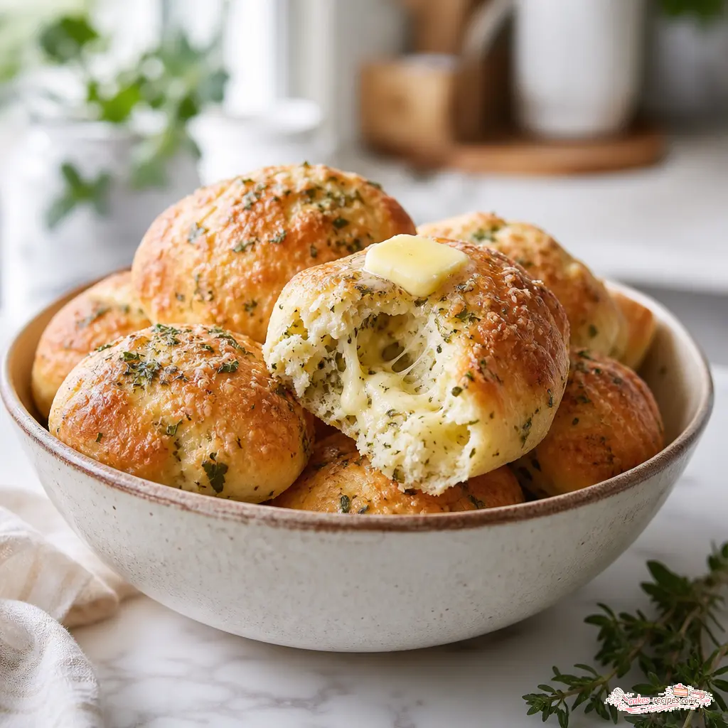 sourdough herb cheese rolls - final presentation