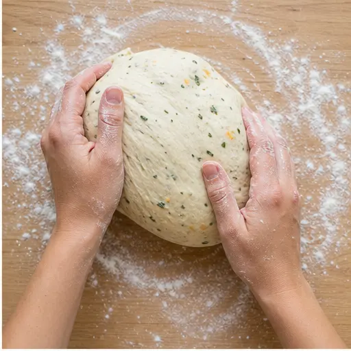 Step 2: Kneading until smooth and elastic