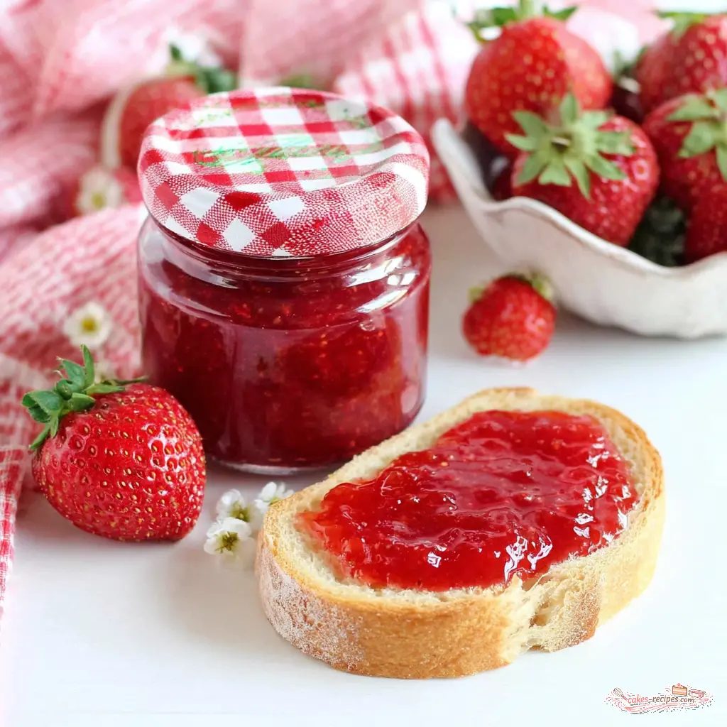 strawberry jam recipe - final presentation