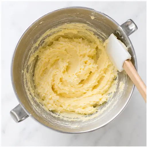 Step 1: Creaming butter and sugar until fluffy