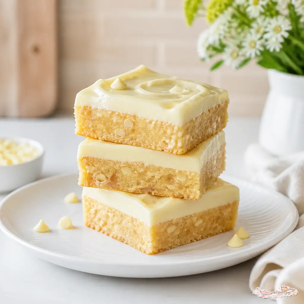 white chocolate brownies - final presentation