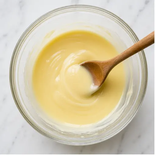 Step 1: Melting white chocolate and butter together