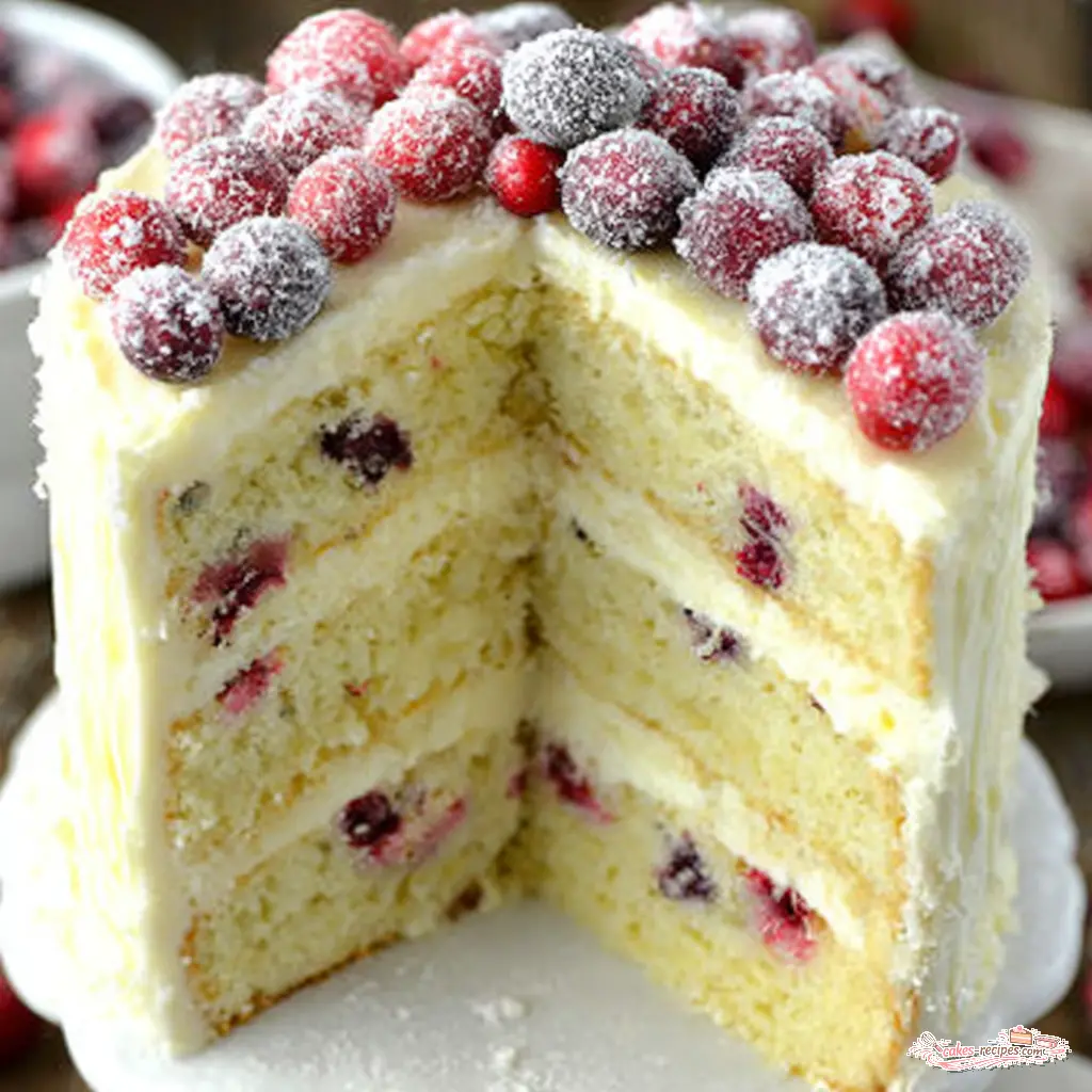 white chocolate cranberry cake