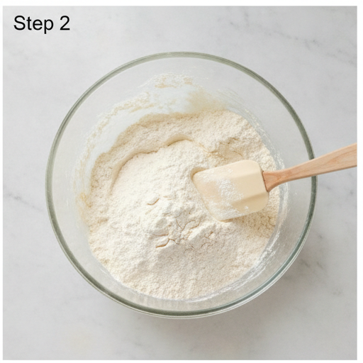 3 ingredient cookies - folding flour into creamed mixture