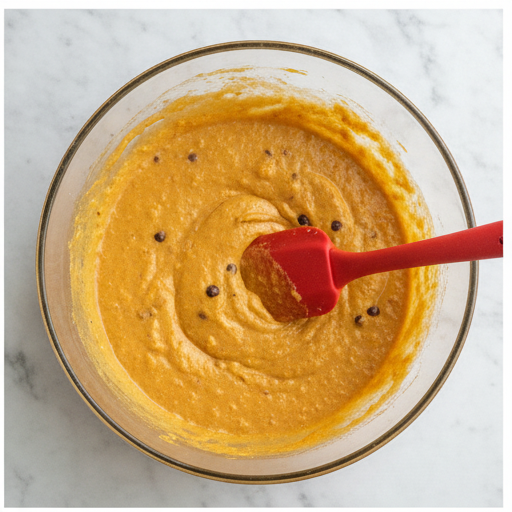 3 ingredient pumpkin chocolate chip muffins - step 2