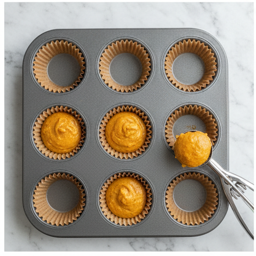 3 ingredient pumpkin chocolate chip muffins - step 3