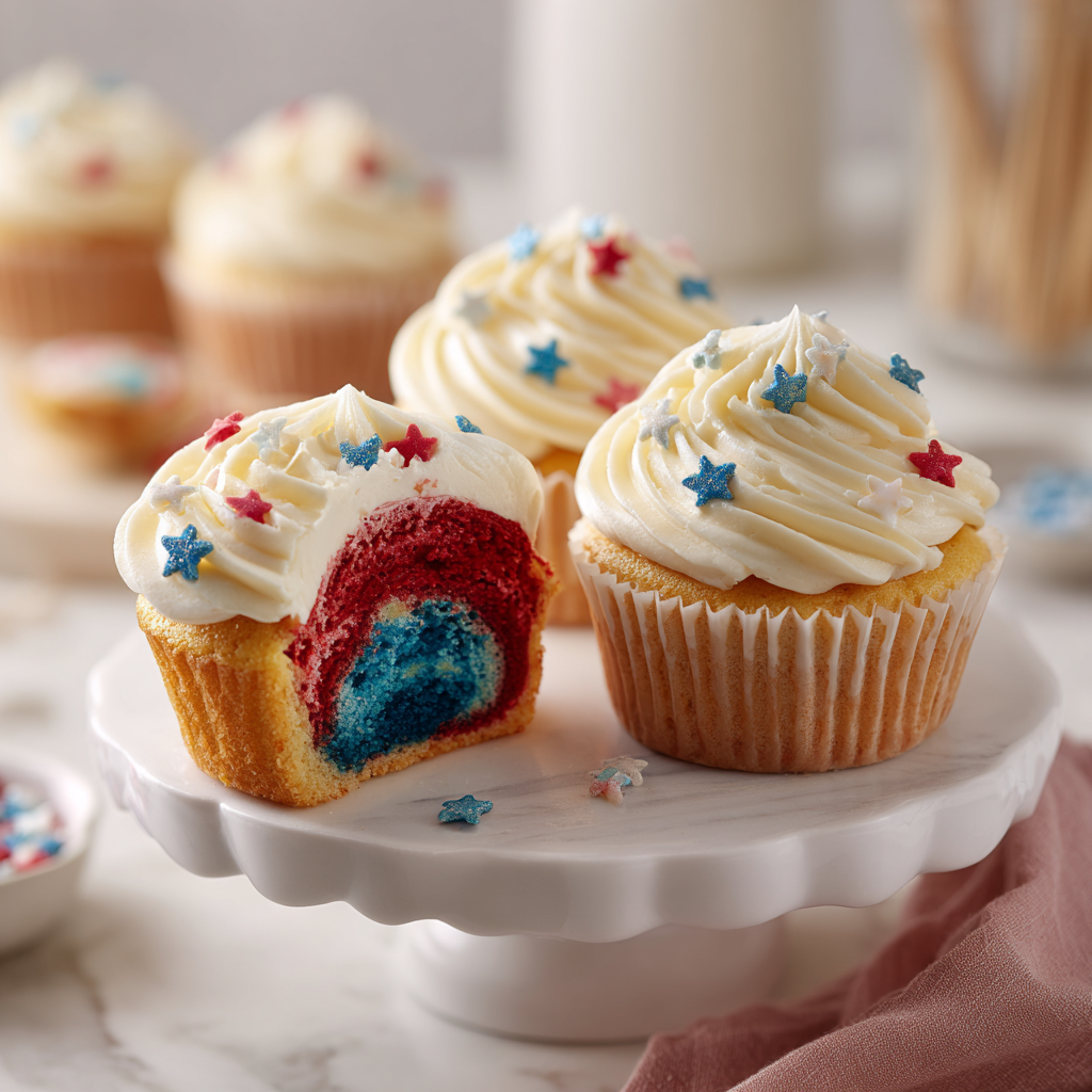 4th of july cupcakes - final presentation