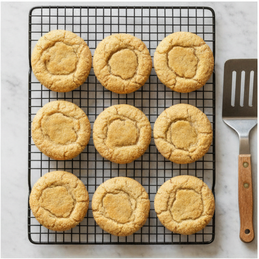 Homemade salted caramel sauce being drizzled over apple pie cookies