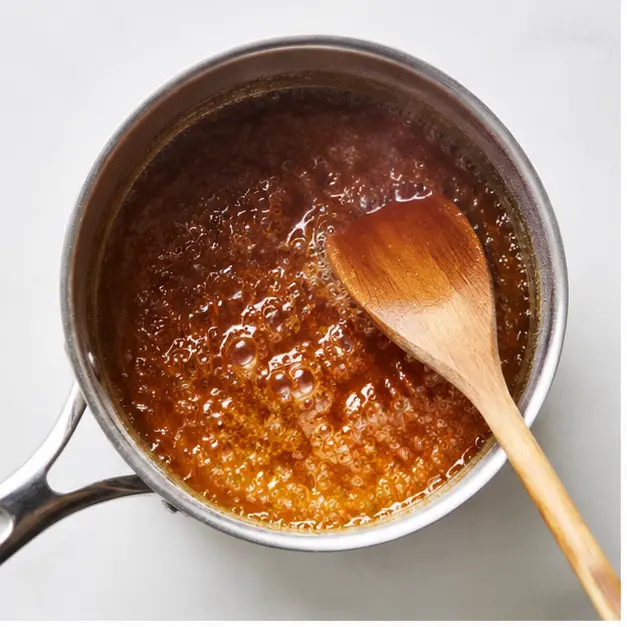 Step 1: Reducing apple cider to a concentrated syrup