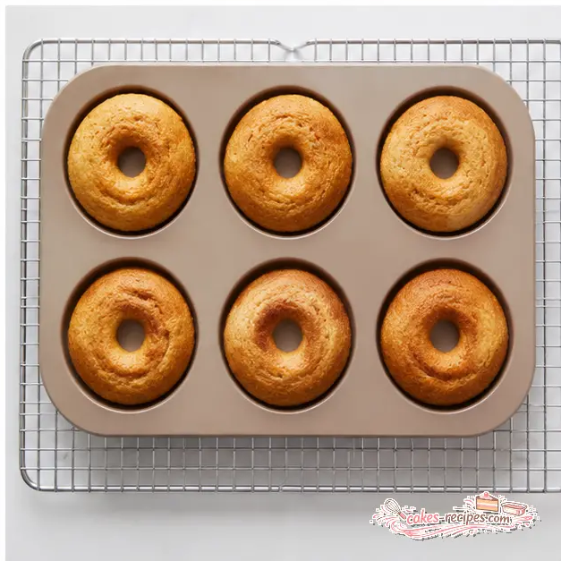 Step 4: Baked donuts cooling on a wire rack