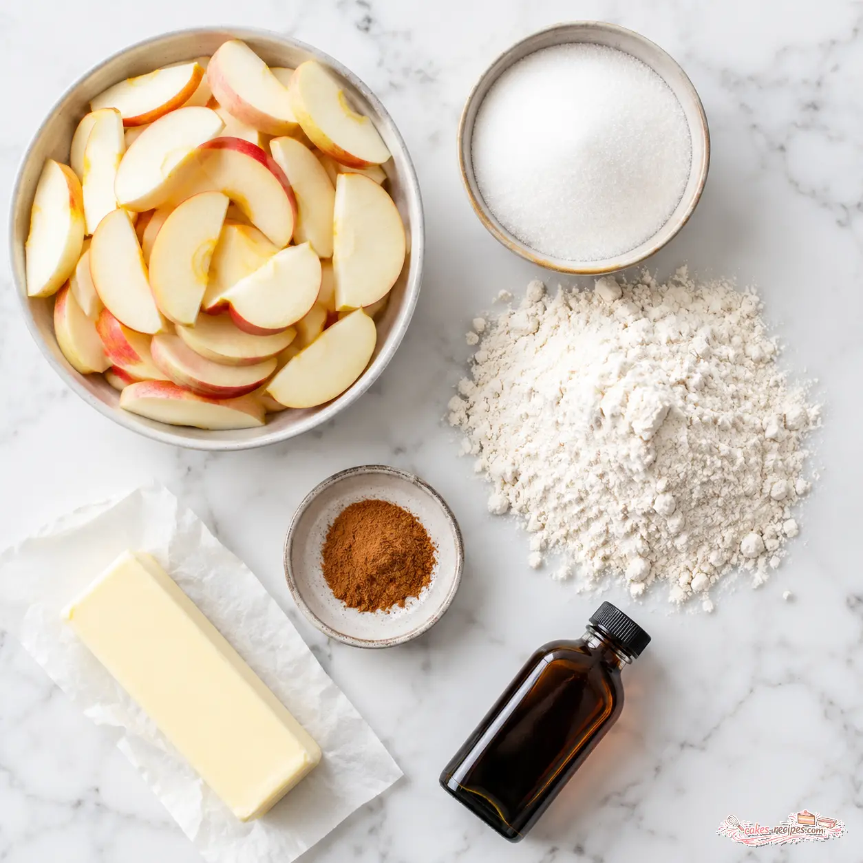 apple cobbler - main ingredients
