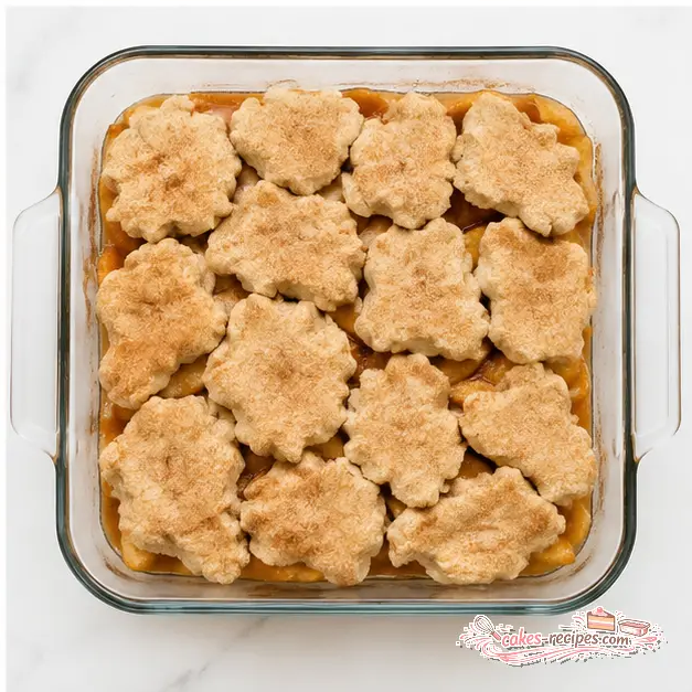 Step 4: Arranging dough pieces over apple filling
