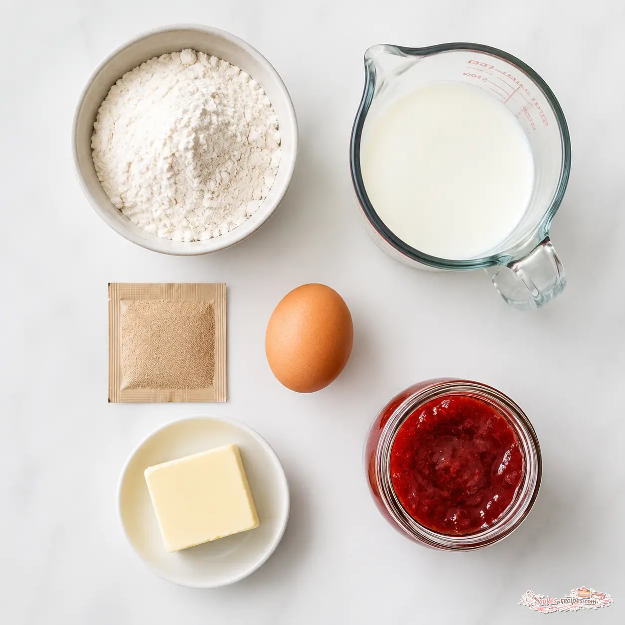 baked jelly donuts - main ingredients
