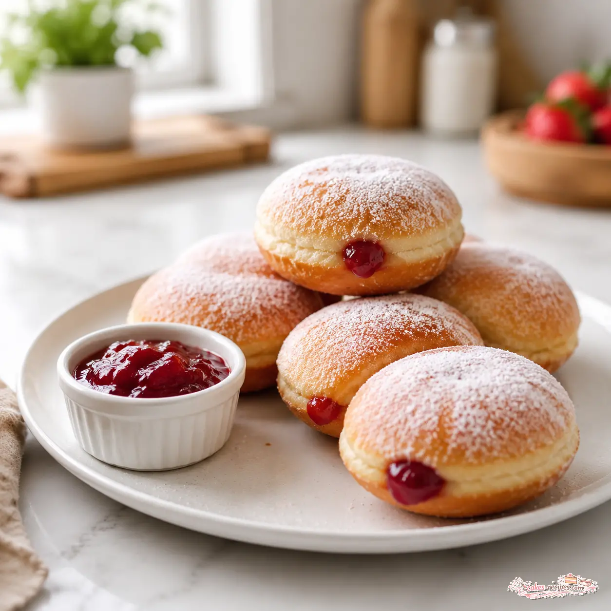 baked jelly donuts - final presentation