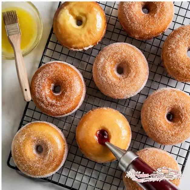 Step 4: Baking and filling donuts