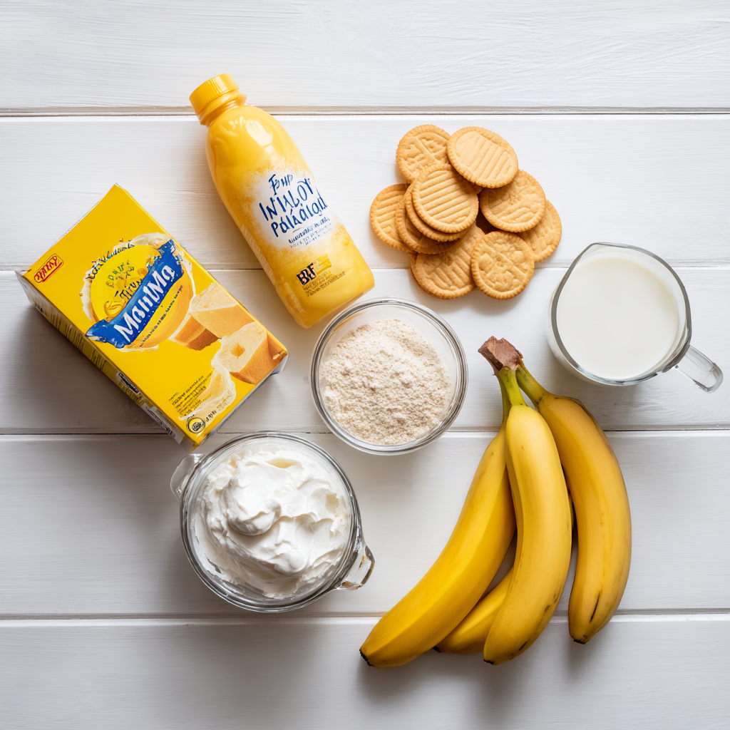 banana dump cake - main ingredients