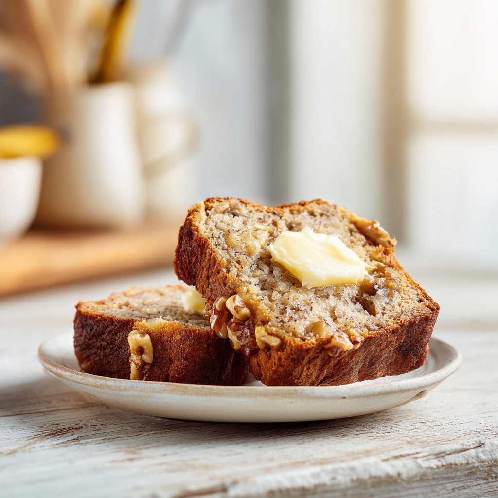 banana nut bread recipe - final presentation