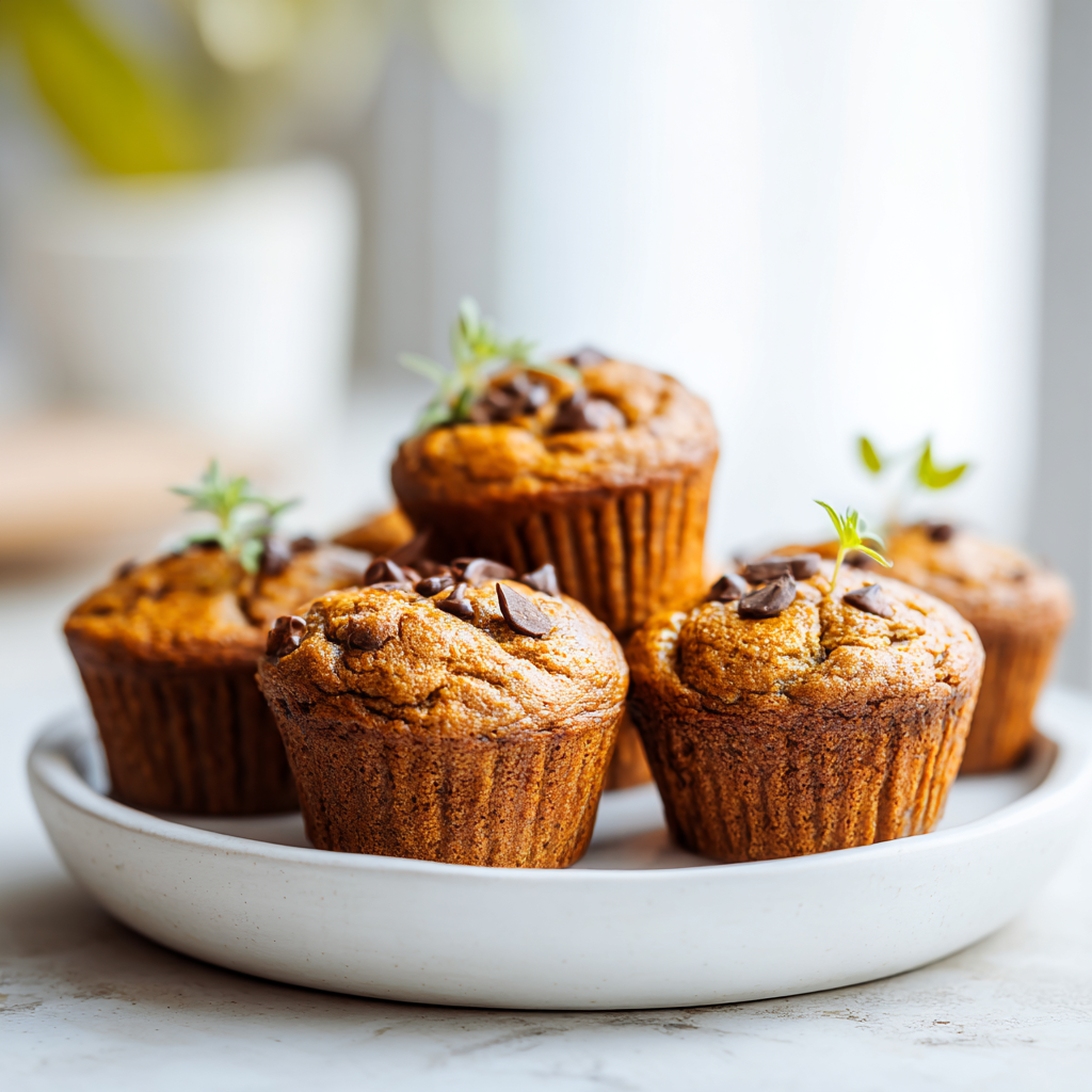 banana peanut butter muffins - final presentation