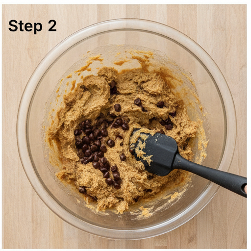 banana peanut butter muffins - step 2