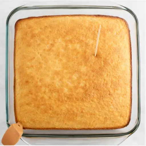 Step 1: Bake yellow cake mix until golden